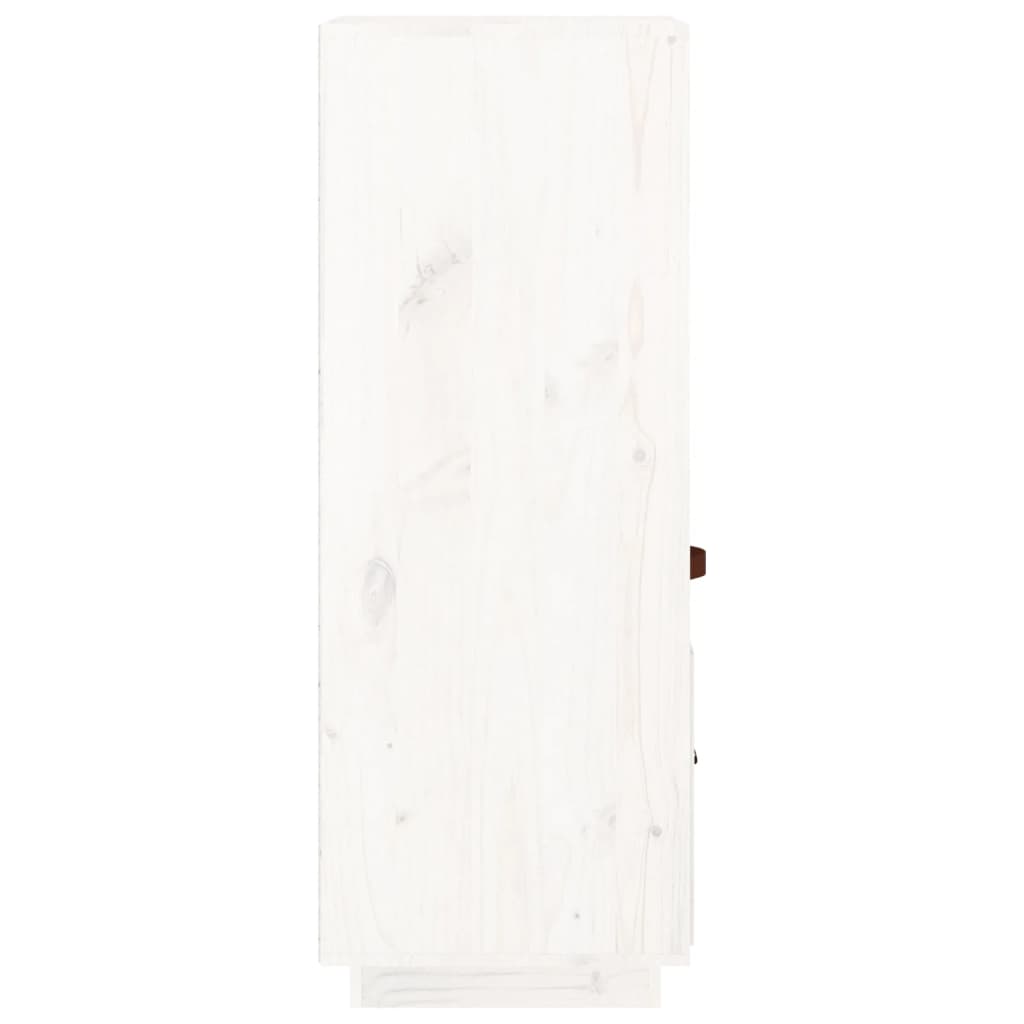 Visoka komoda bijela 34 x 40 x 108,5 cm od masivne borovine