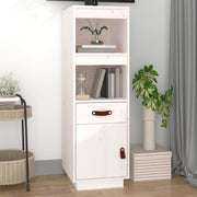 Visoka komoda bijela 34 x 40 x 108,5 cm od masivne borovine