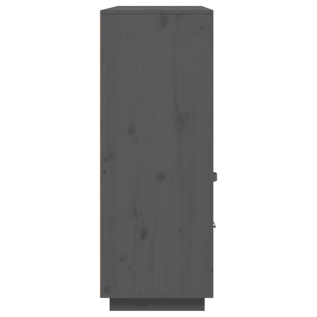 Visoka komoda siva 100 x 40 x 108,5 cm od masivne borovine