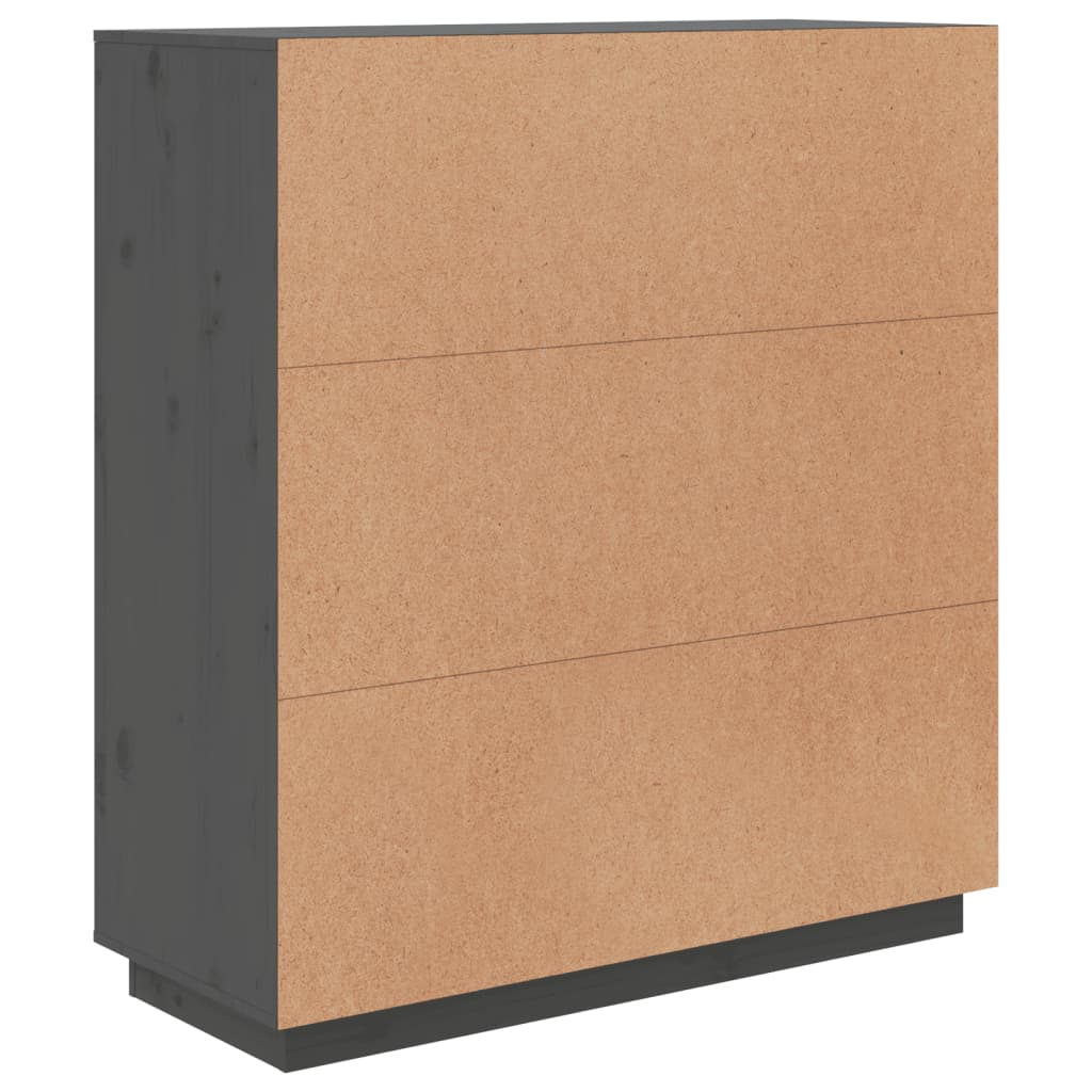 Visoka komoda siva 100 x 40 x 108,5 cm od masivne borovine