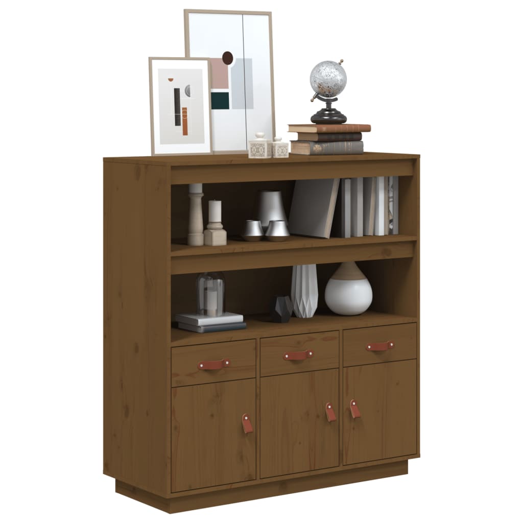 Visoka komoda boja meda 100 x 40 x 108,5 cm od masivne borovine