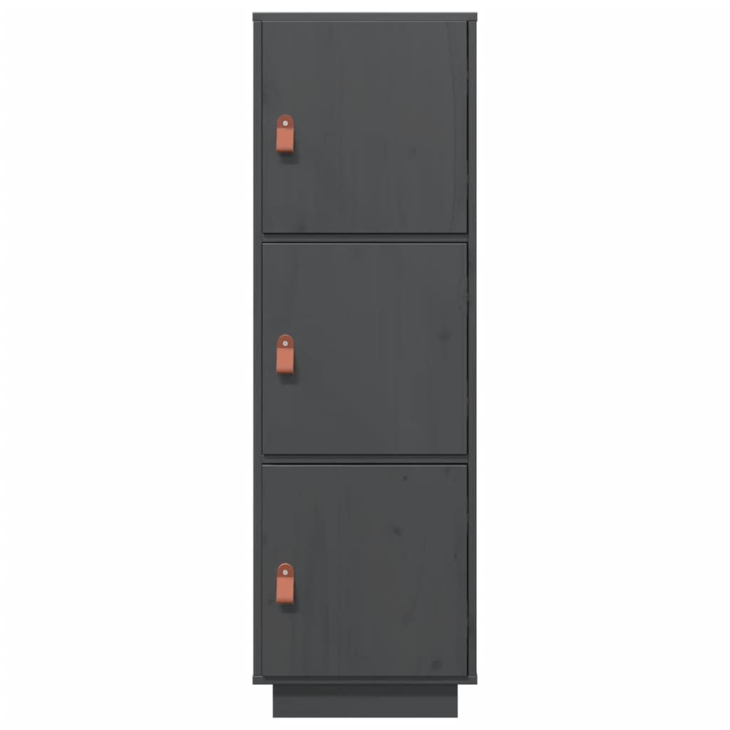 Visoka komoda siva 34 x 40 x 108,5 cm od masivne borovine