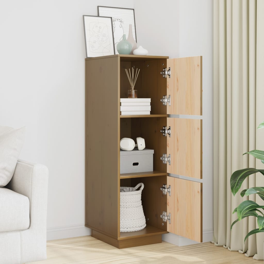 Visoka komoda boja meda 34 x 40 x 108,5 cm od masivne borovine