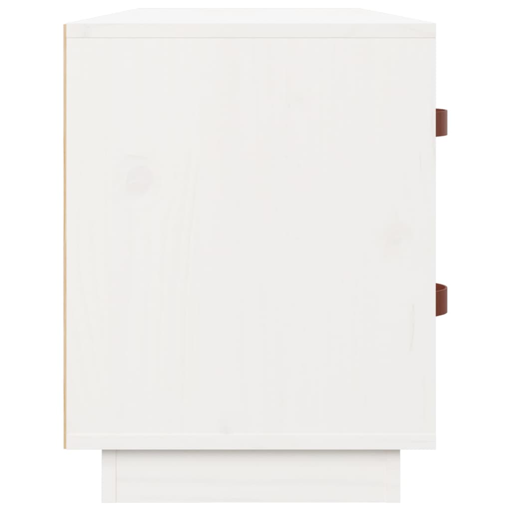 Klupa za cipele bijela 100 x 34x 45 cm od masivne borovine