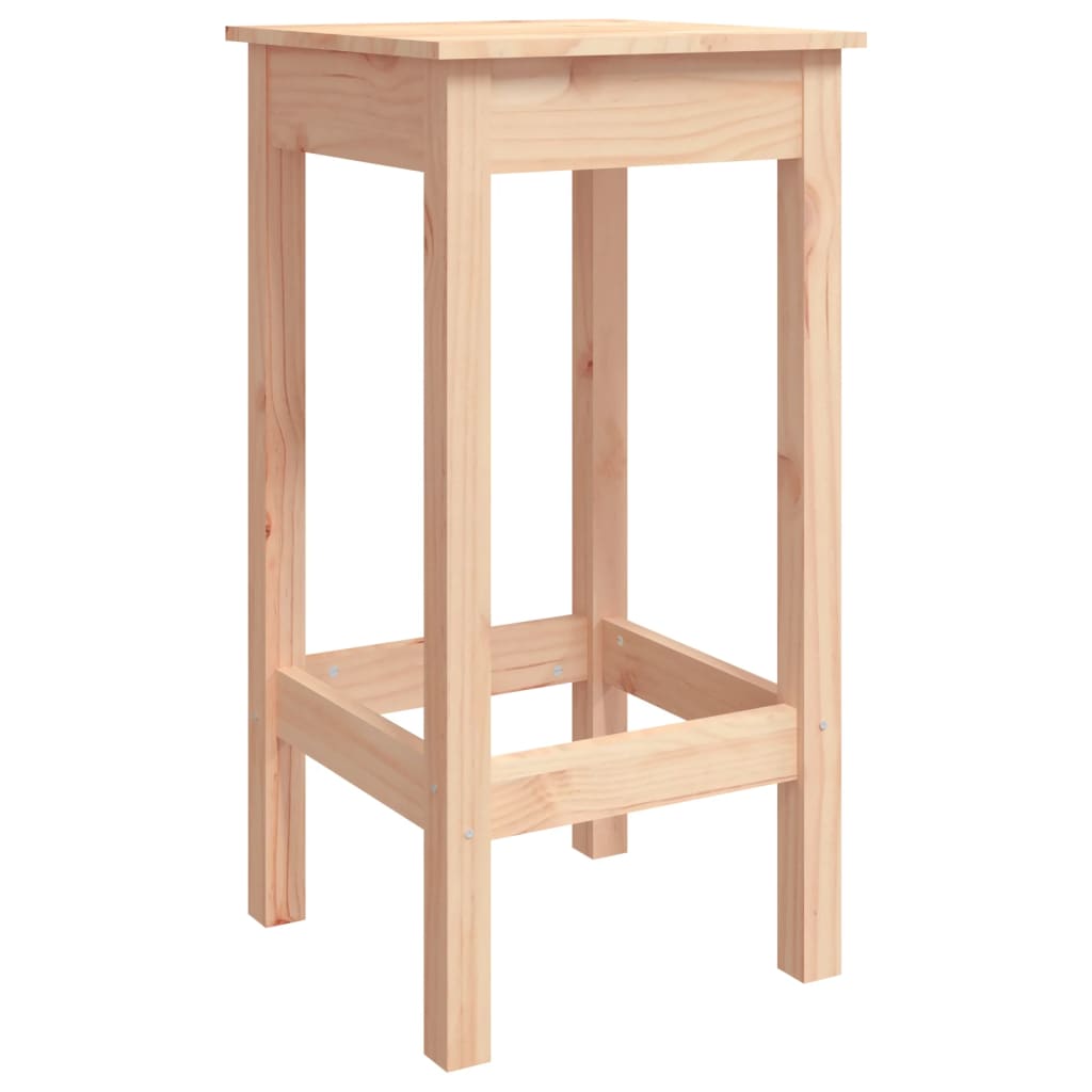 Barske stolice 2 kom 40 x 40 x 78 cm od masivne borovine