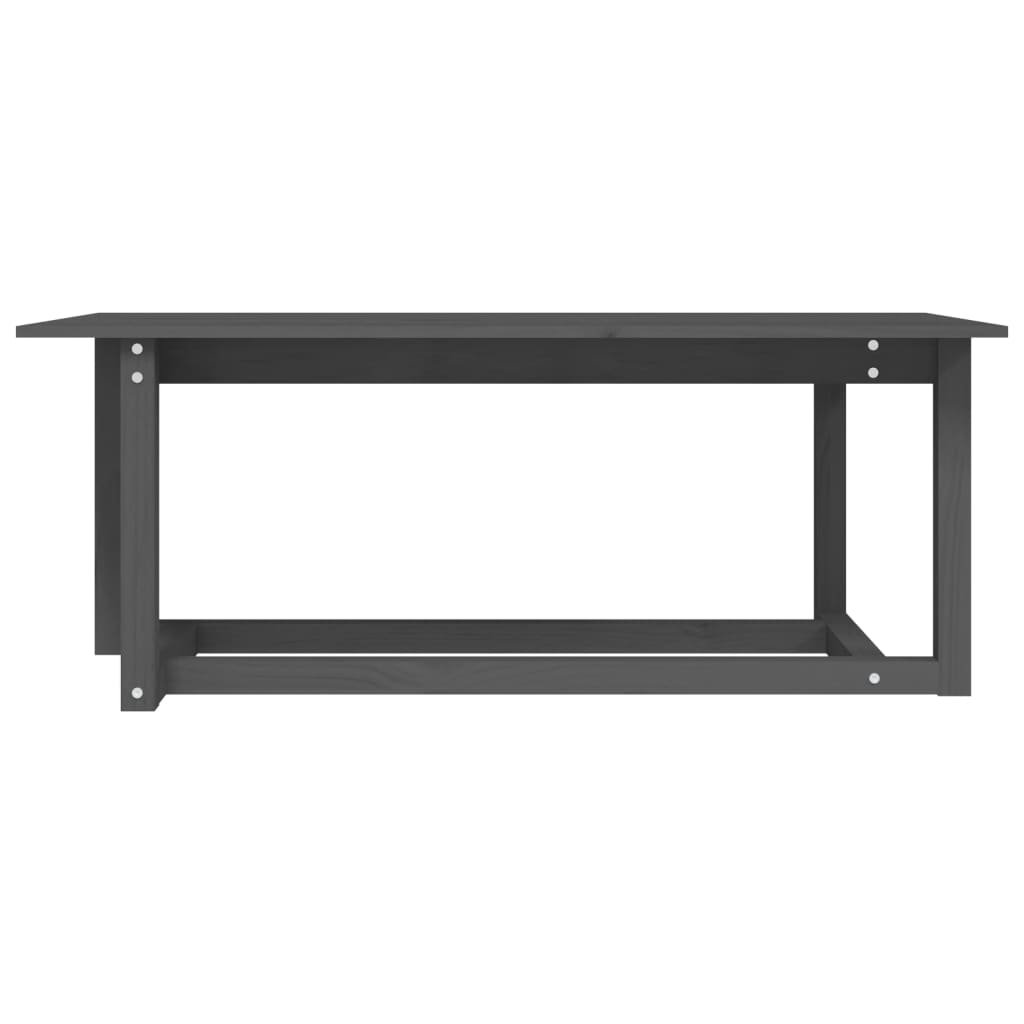 Stolić za kavu sivi 110 x 55 x 45 cm od masivne borovine