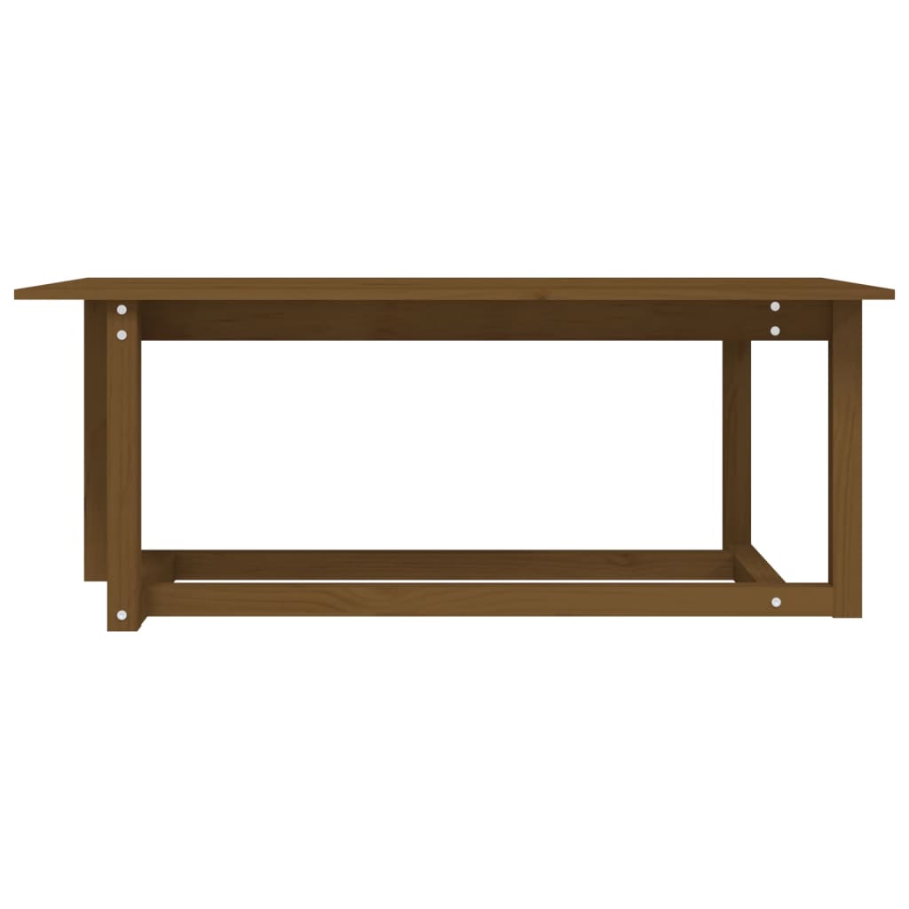Stolić za kavu boja meda 110 x 55 x 45 cm od masivne borovine