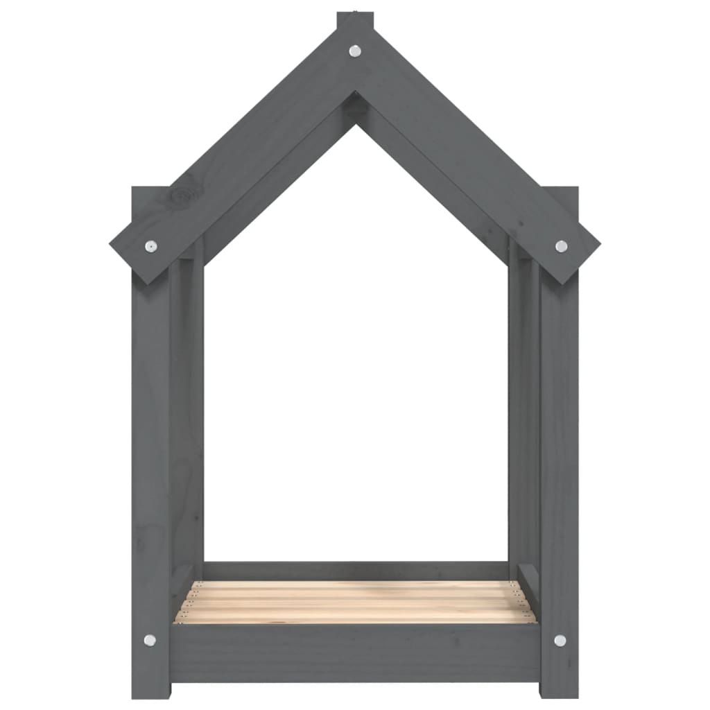 Krevet za pse sivi 61 x 50 x 70 cm od masivne borovine