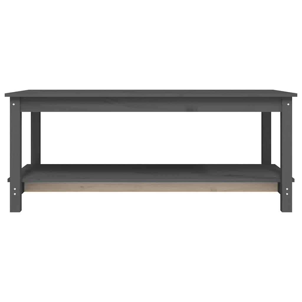 Stolić za kavu sivi 110 x 55 x 45 cm od masivne borovine
