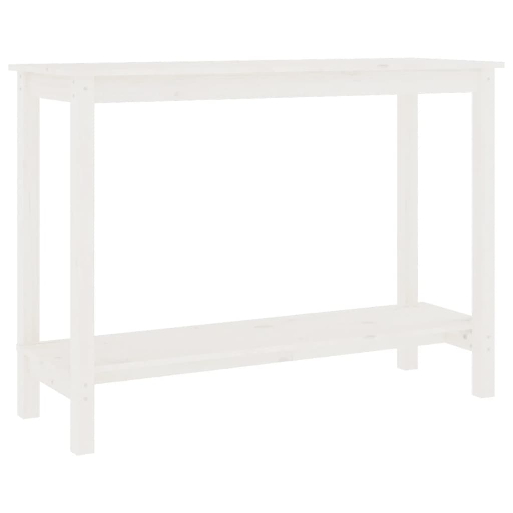 Konzolni stol bijeli 110 x 40 x 80 cm od masivne borovine