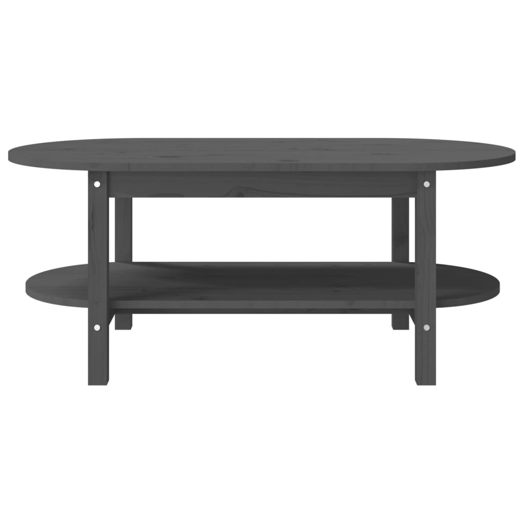 Stolić za kavu sivi 110 x 55 x 45 cm od masivne borovine
