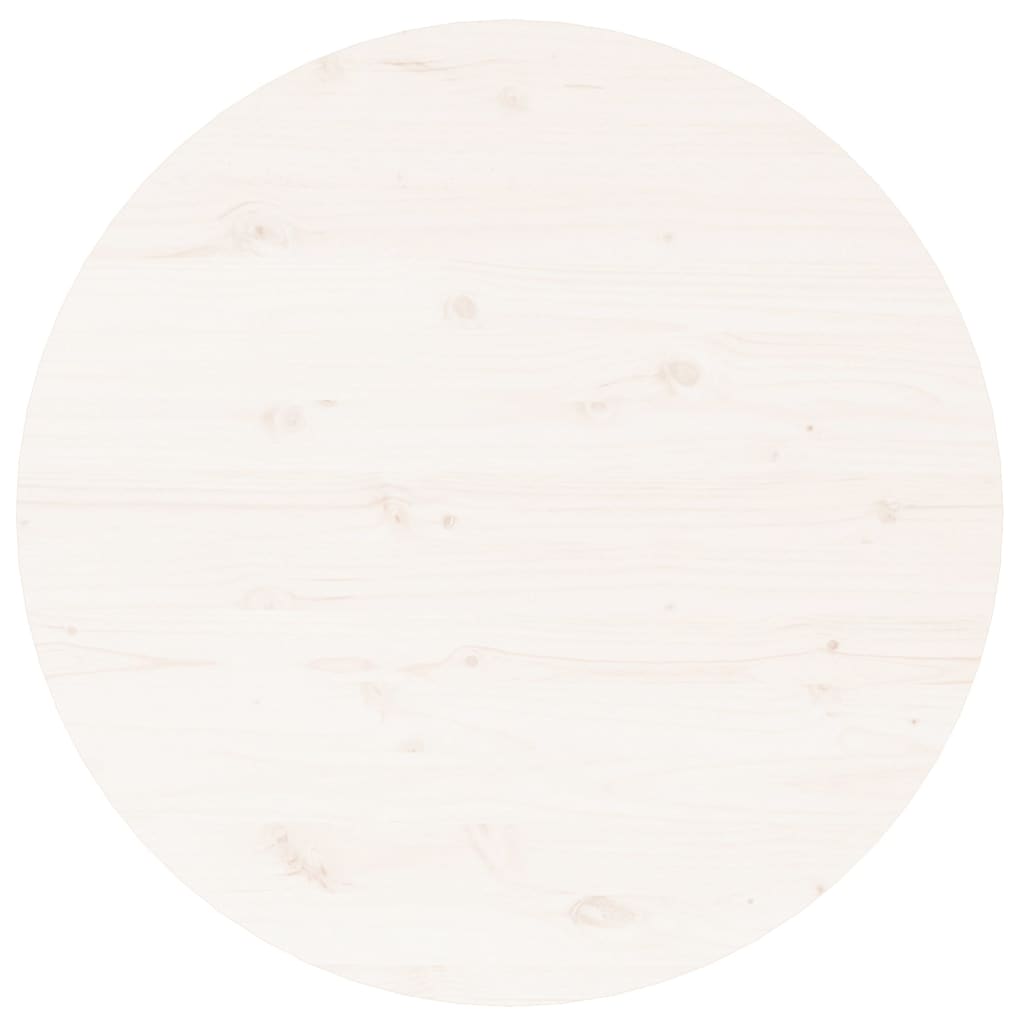 Stolić za kavu bijeli Ø 55 x 45 cm od masivne borovine
