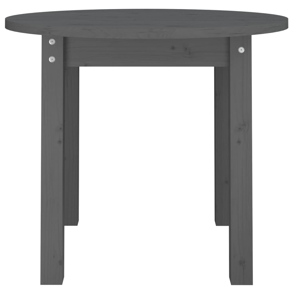 Stolić za kavu sivi Ø 55x45 cm od masivne borovine