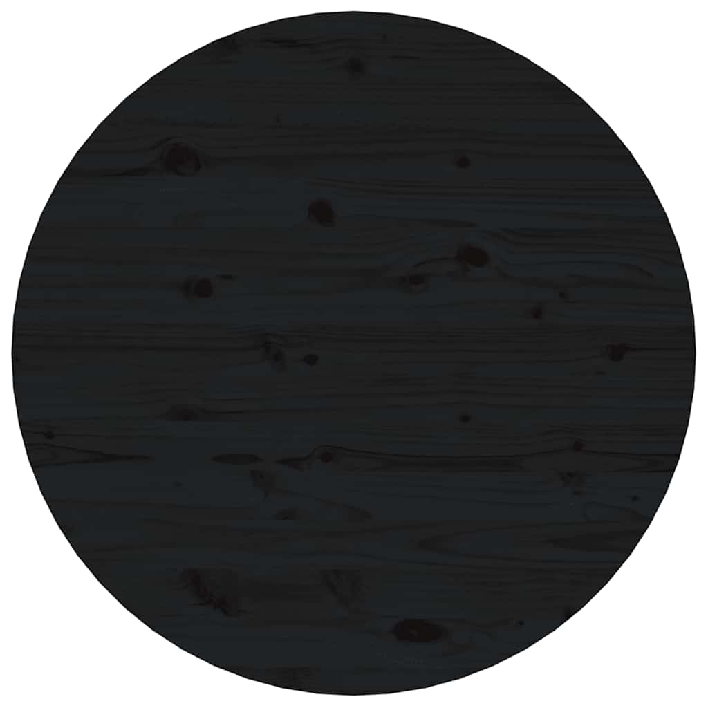 Stolić za kavu crni Ø 55x45 cm od masivne borovine