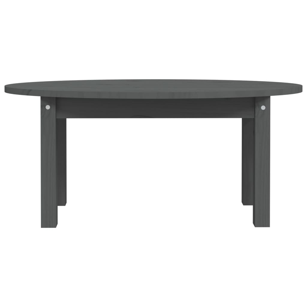 Stolić za kavu sivi 80 x 40 x 35 cm od masivne borovine