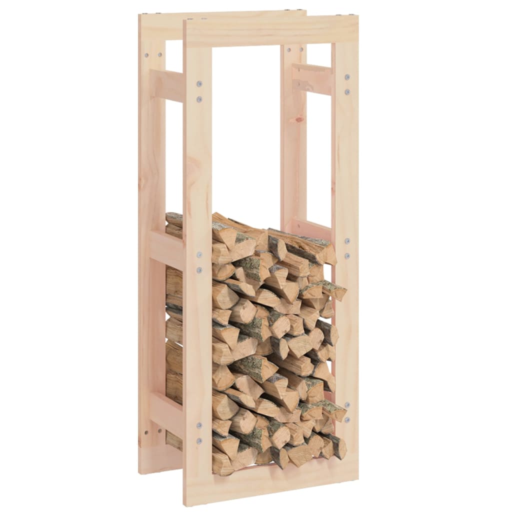 Stalak za drva za ogrjev 41 x 25 x 100 cm od masivne borovine