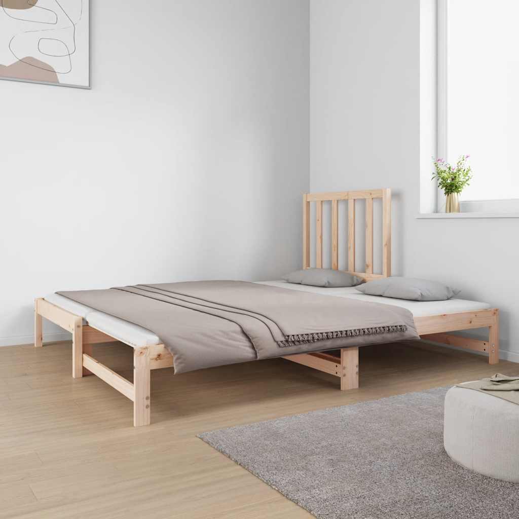 Dnevni ležaj na izvlačenje 2 x (90x190) cm od masivne borovine