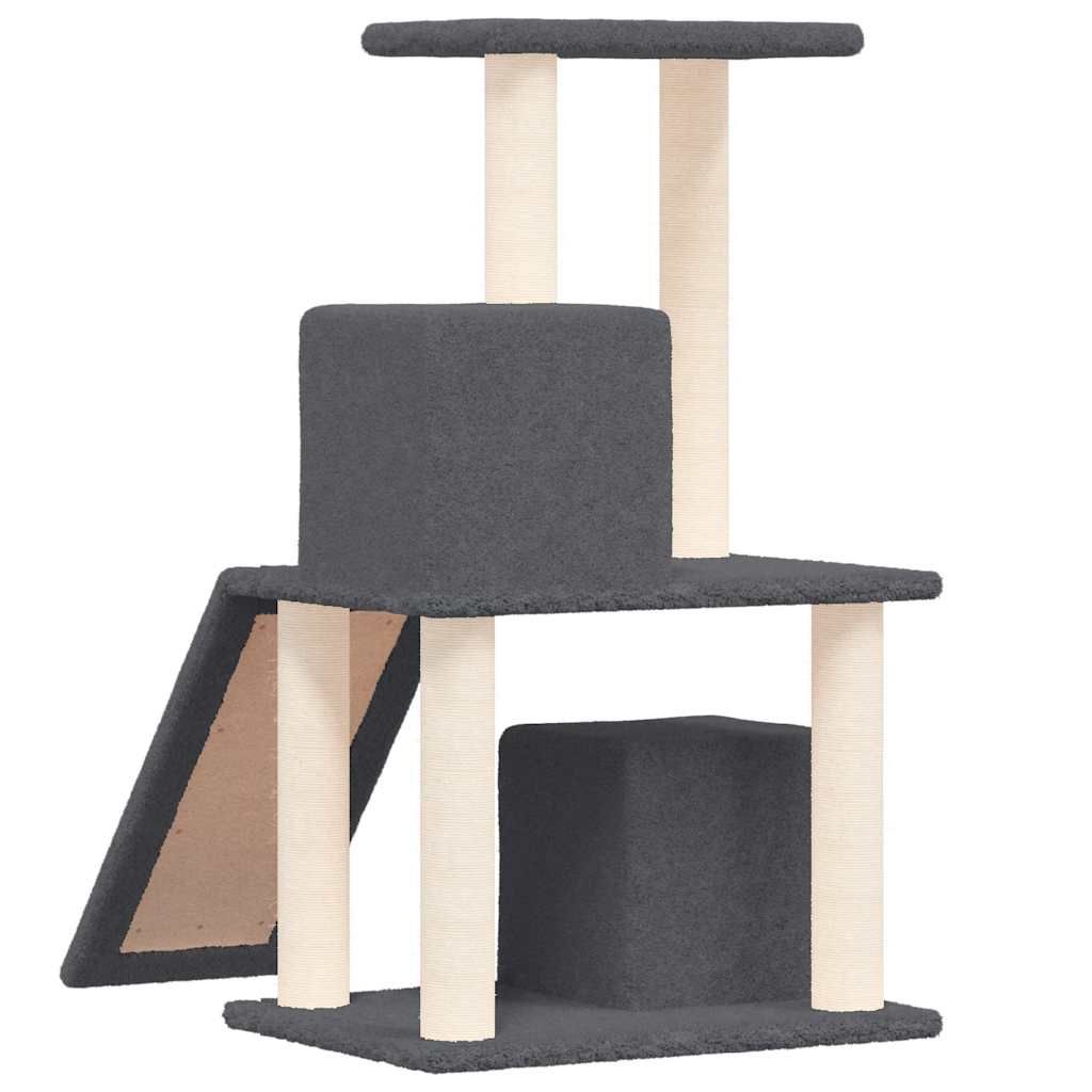 Penjalica za mačke sa stupovima za grebanje tamnosiva 82 cm