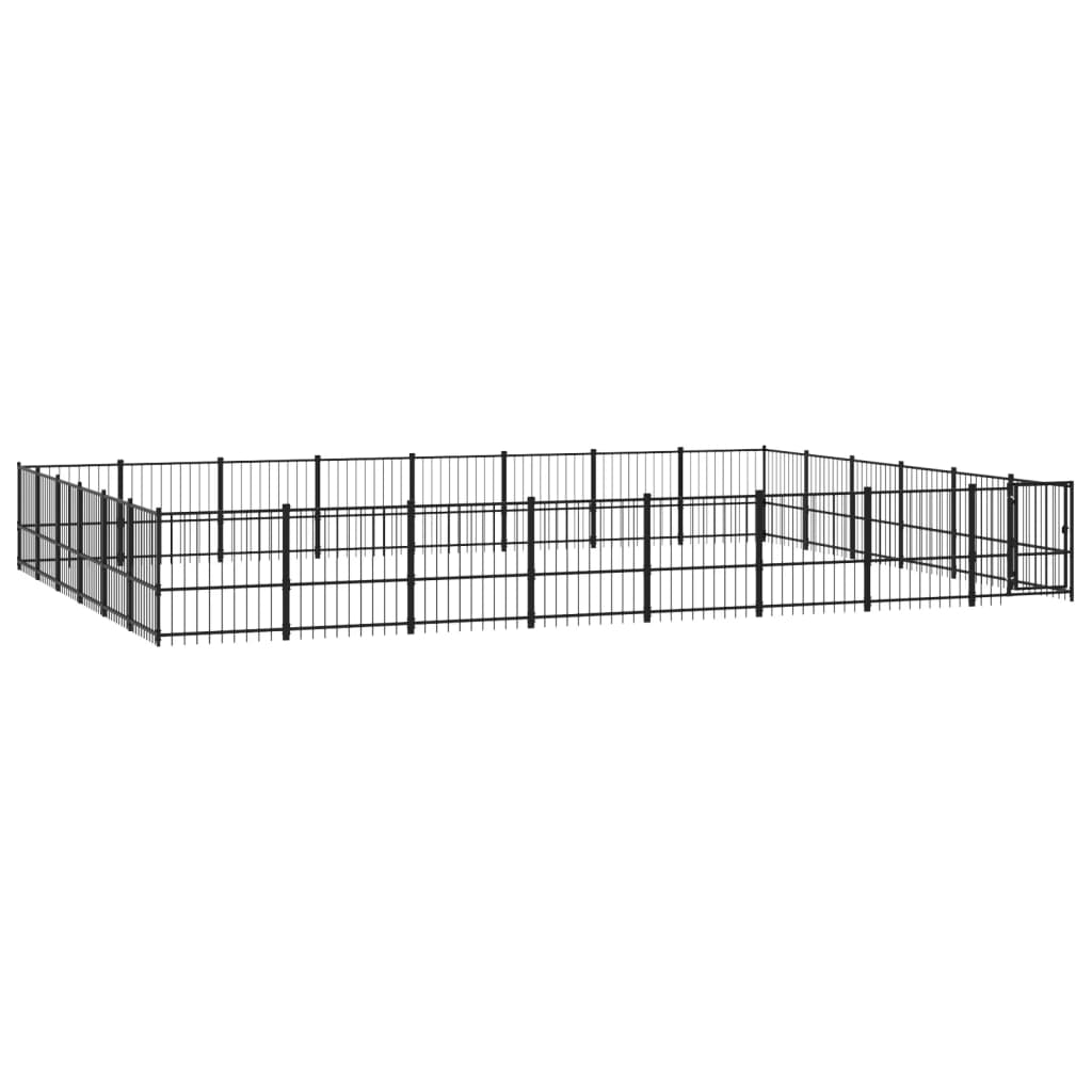 Vanjski kavez za pse čelični 45,16 m²