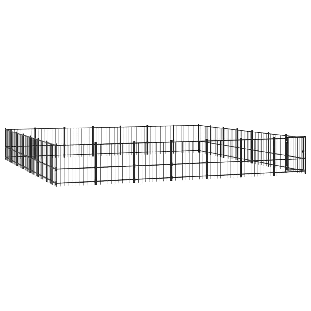 Vanjski kavez za pse čelični 46,1 m²