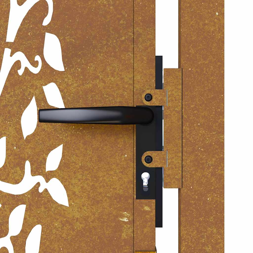 Vrtna vrata 100x150 cm Corten čelik Dizajn stabla