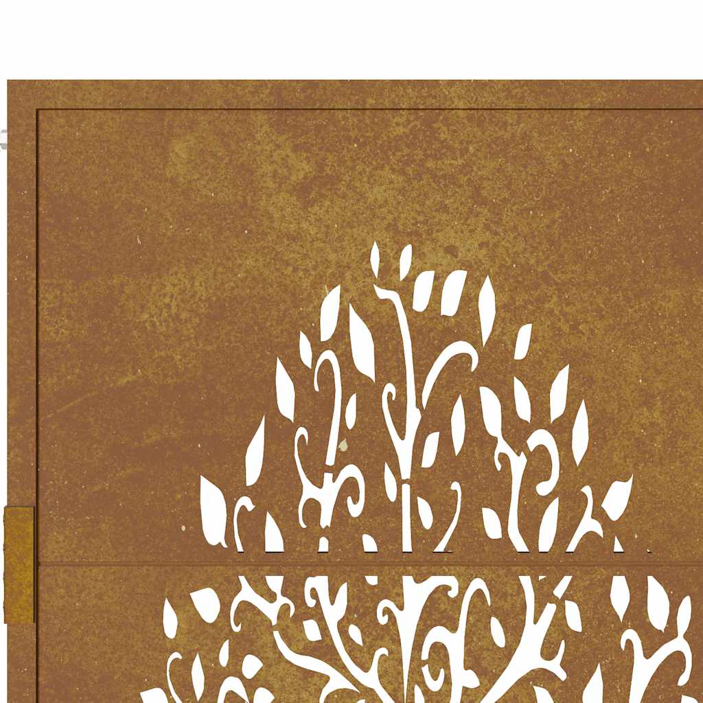 Vrtna vrata 100x200 cm Corten čelik Dizajn stabla