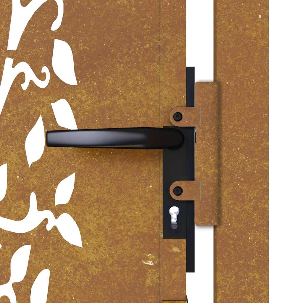 Vrtna vrata 100x200 cm Corten čelik Dizajn stabla