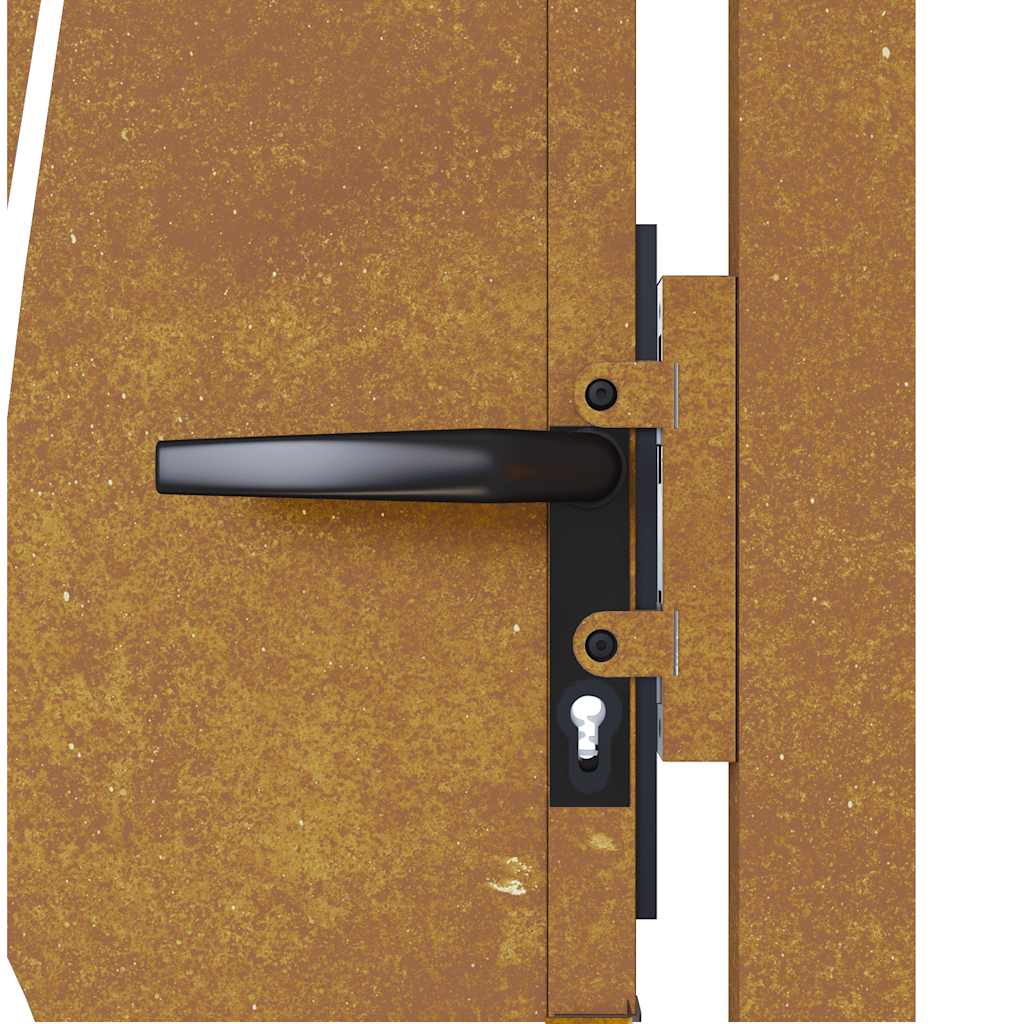 Vrtna vrata 100x125 cm Corten čelik dizajn trave