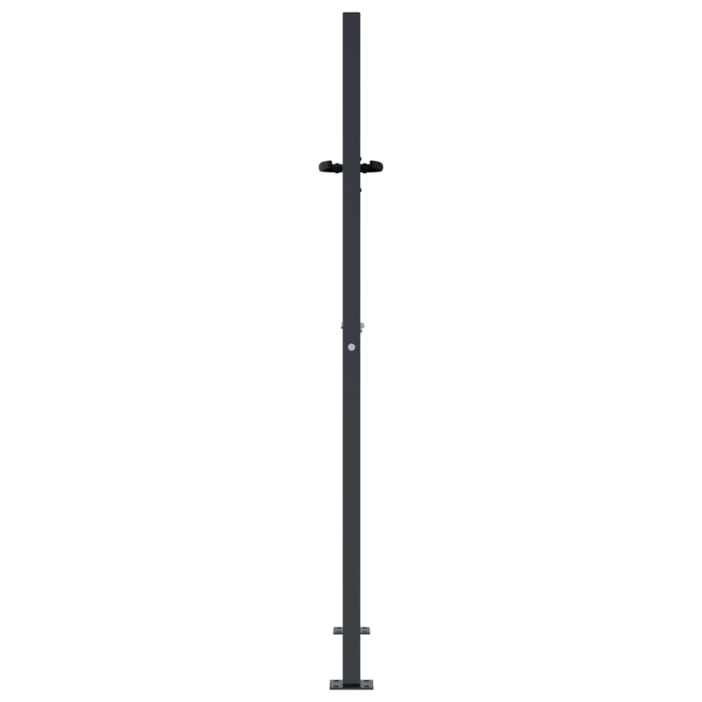 Vrtna vrata antracit 100x125 cm čelična s uzorkom bambusa