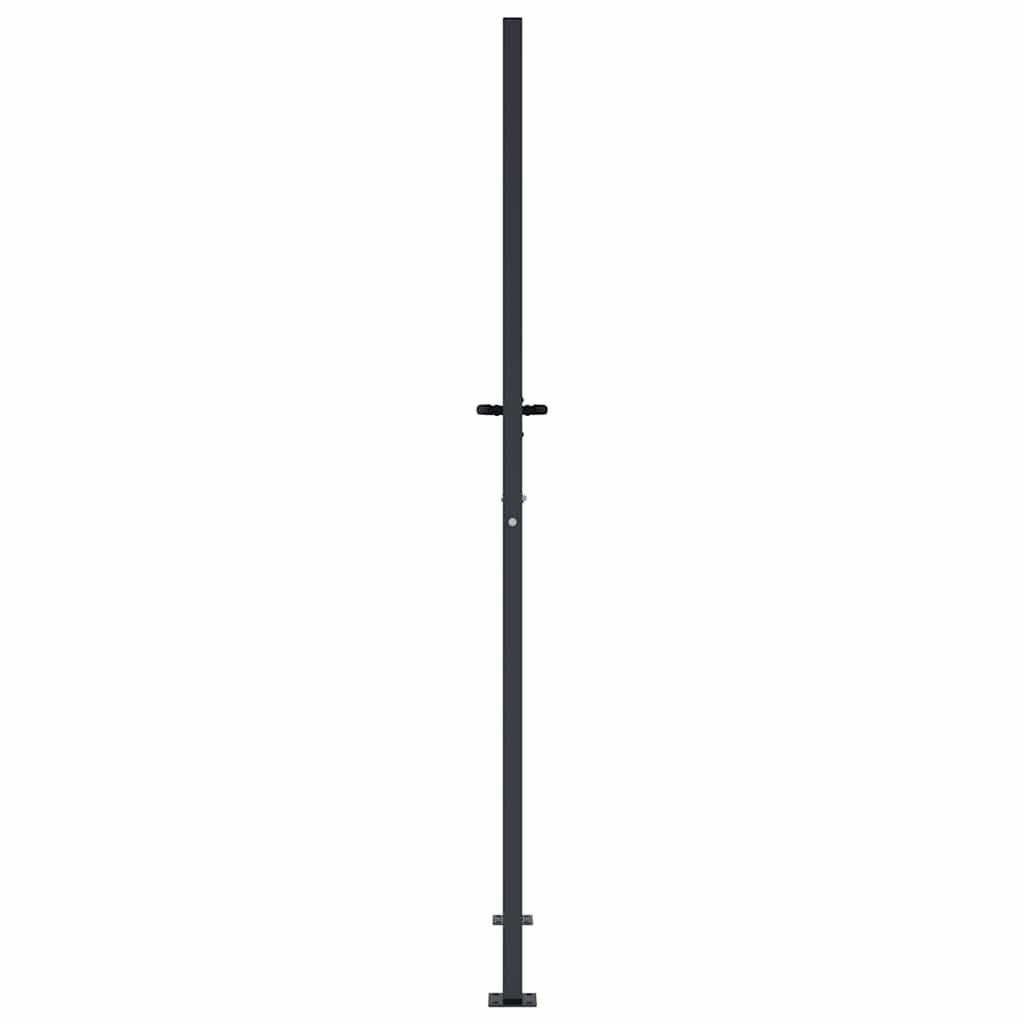 Vrtna vrata antracit boje 100x175 cm, dizajn od čelika i bambusa