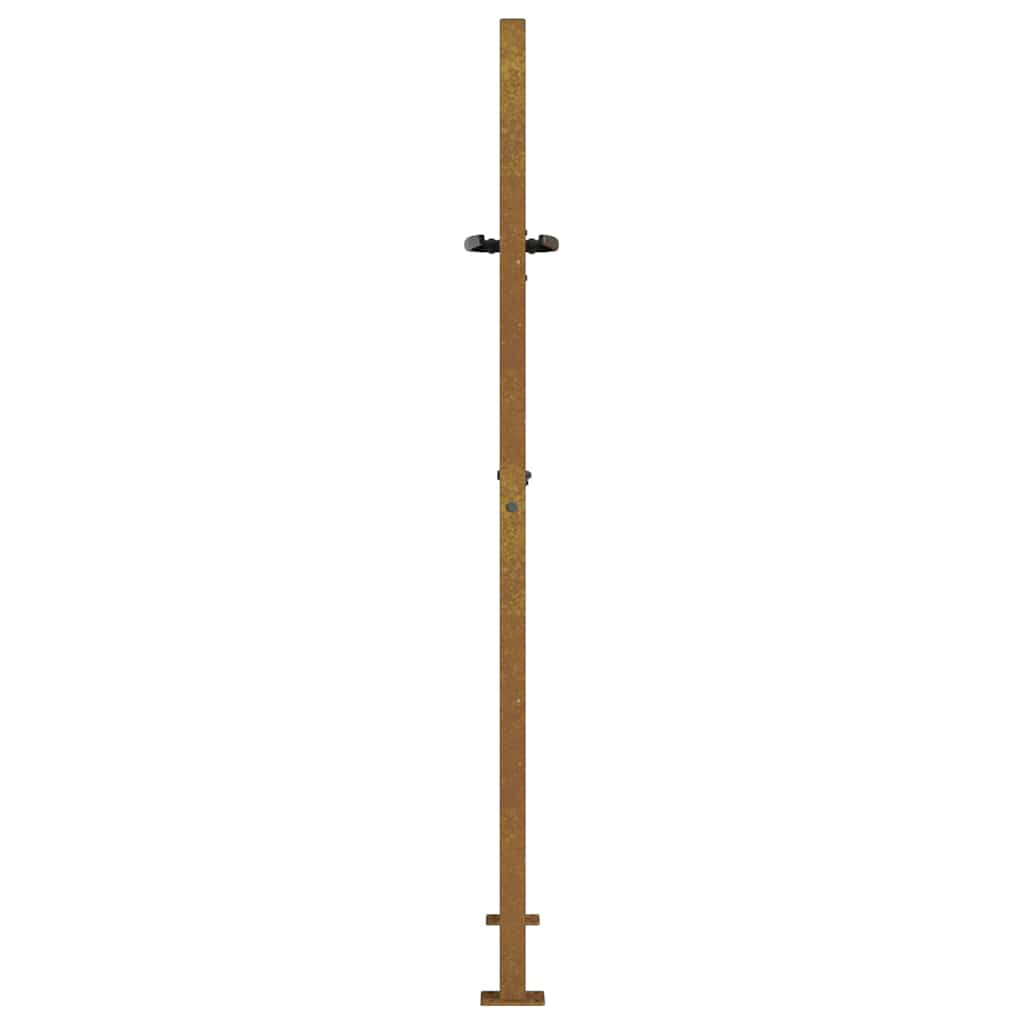 Vrtna vrata 100x150 cm Corten čelik dizajn od bambusa