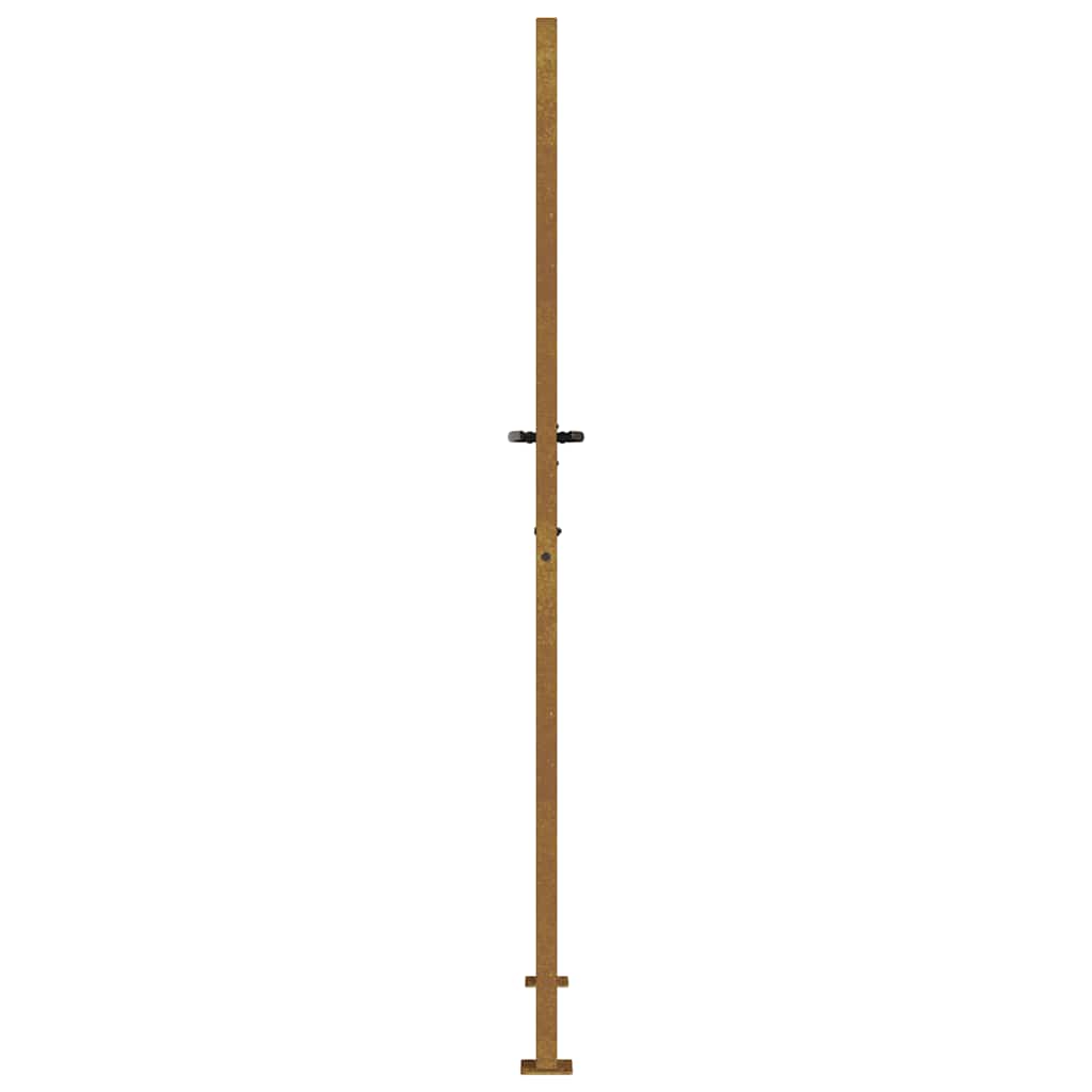 Vrtna vrata 100x200 cm Corten čelik dizajn od bambusa
