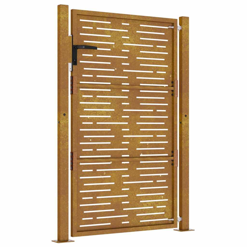 Vrtna vrata 100x125 cm od korten čelika, kvadratni dizajn