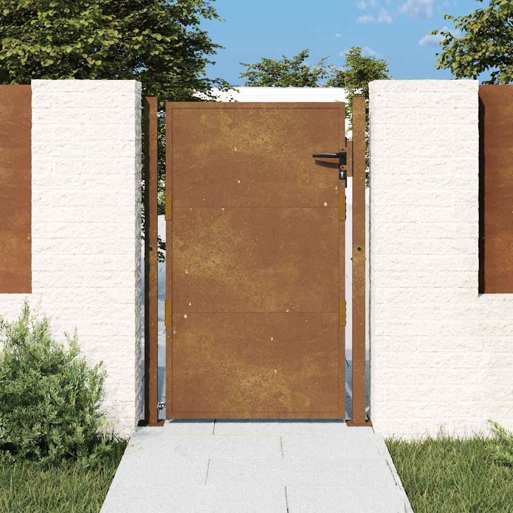 Vrtna vrata 100x125 cm Corten čelik