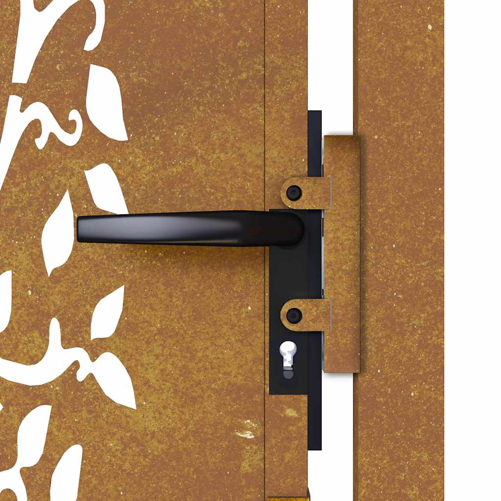 Vrtna vrata 100x175 cm Corten čelik Dizajn stabla