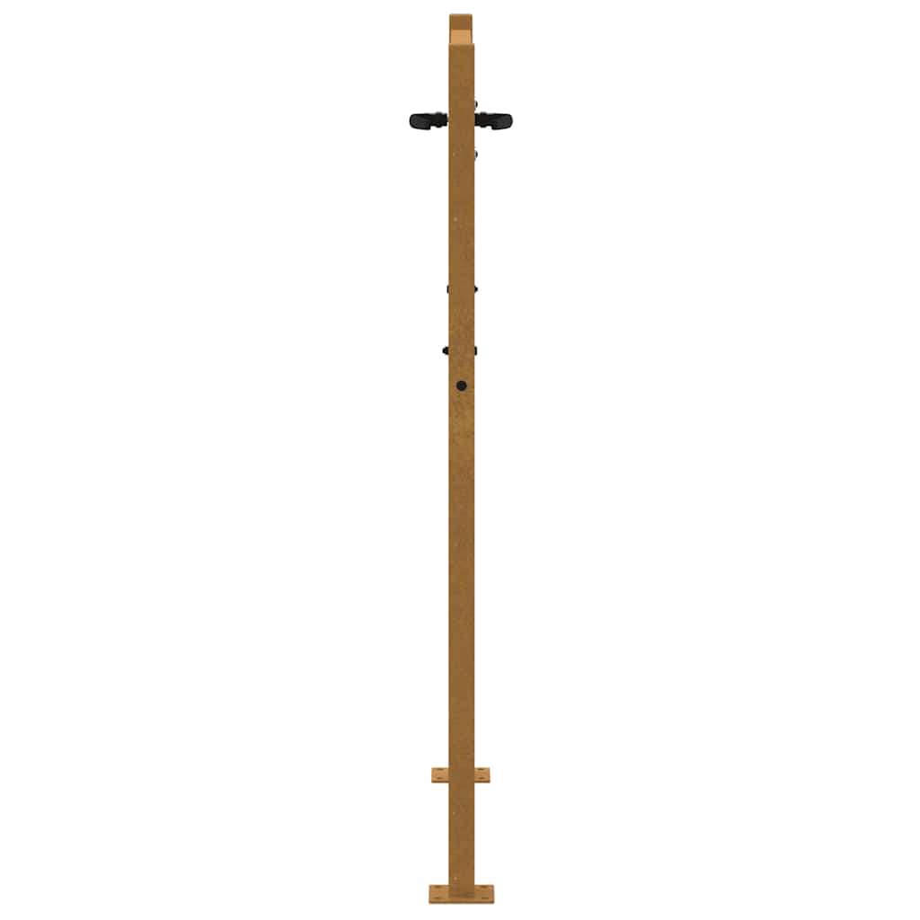 Vrtna vrata 100x150 cm Corten čelik dizajn od bambusa