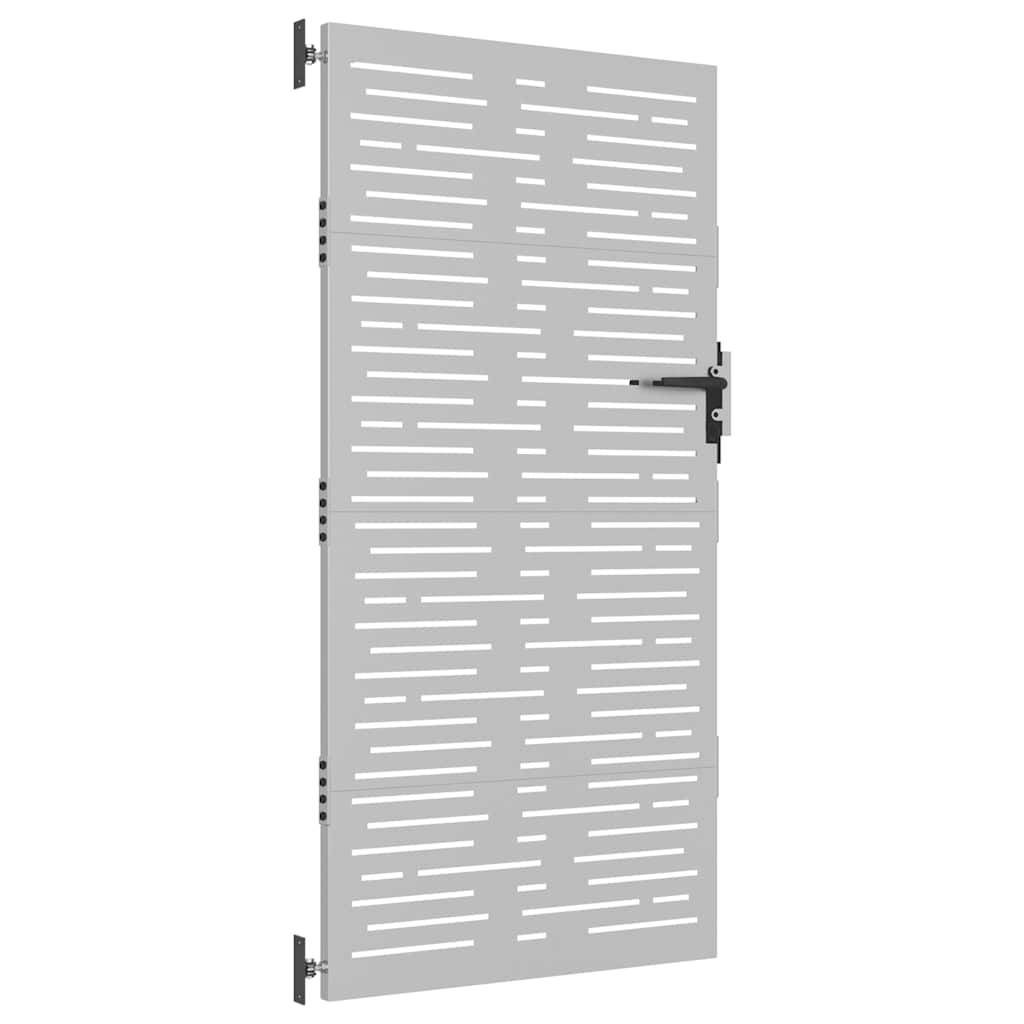 Vrtna vrata 85 x 175 cm od čelika COR-TEN četvrtasti dizajn
