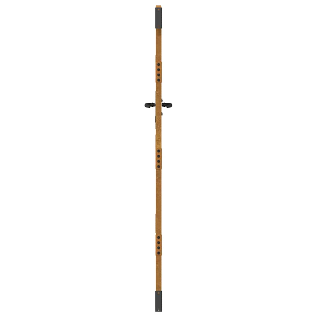 Vrtna vrata 85 x 175 cm od čelika COR-TEN četvrtasti dizajn