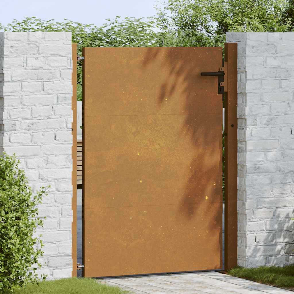 Vrtna vrata 100x125 cm Corten čelik