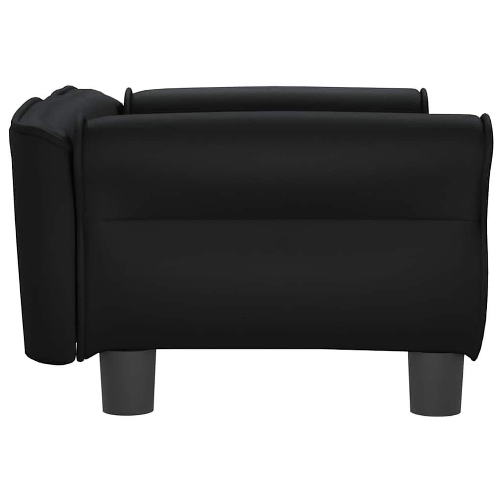 Krevet za pse crni 70 x 45 x 30 cm od umjetne kože
