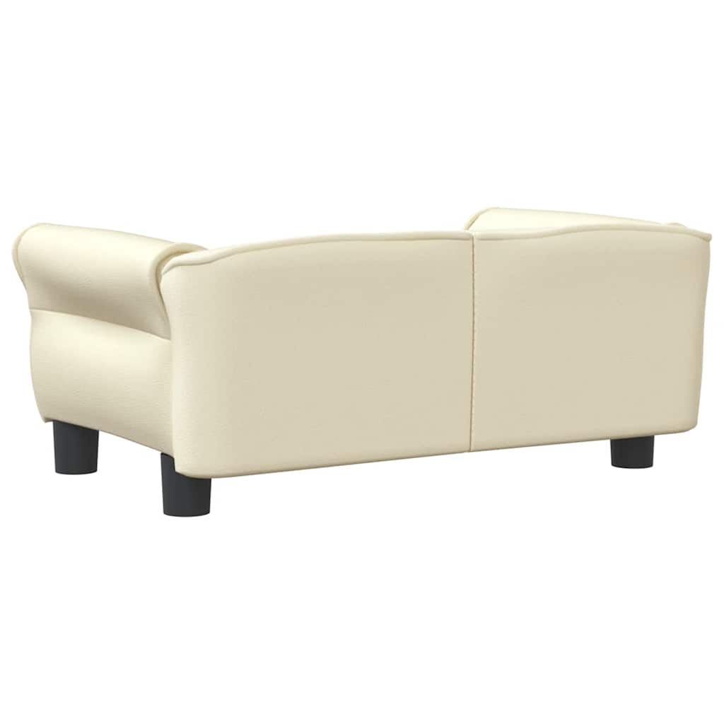 Krevet za pse krem 70 x 45 x 30 cm od umjetne kože
