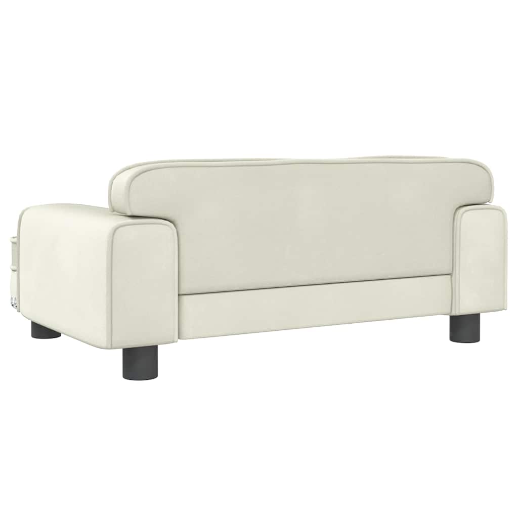 Krevet za pse krem 70 x 45 x 30 cm baršunasti