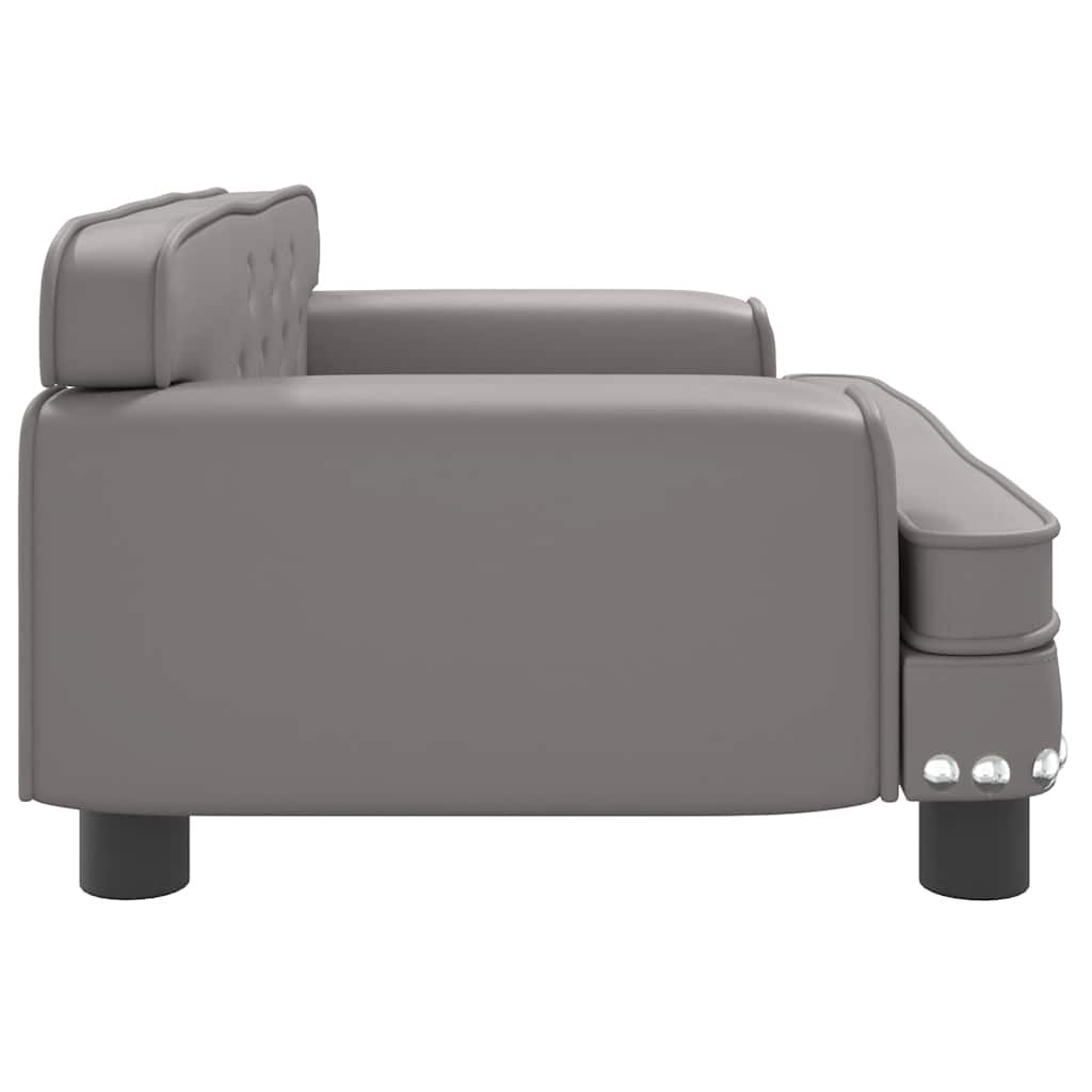 Krevet za pse sivo 70 x 45 x 30 cm od umjetne kože