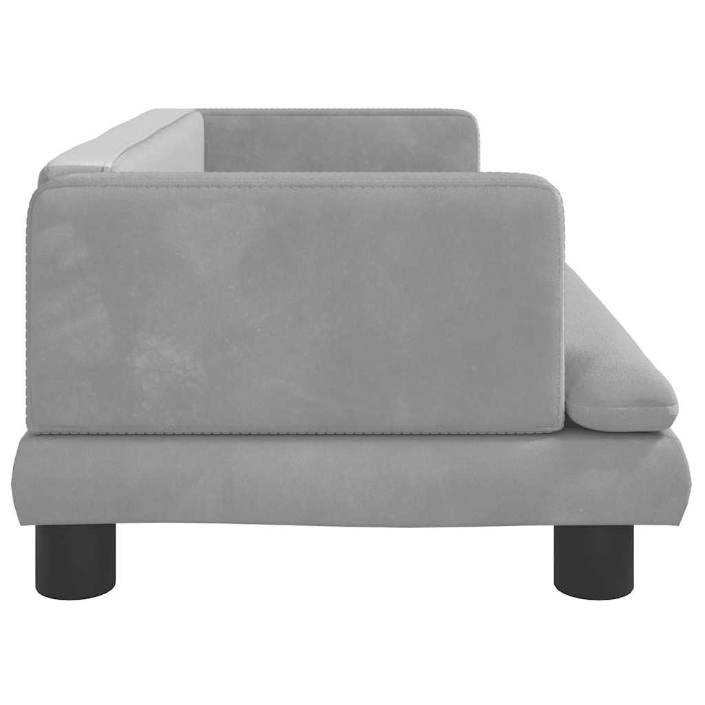 Krevet za pse svjetlosivi 80 x 45 x 30 cm baršunasti