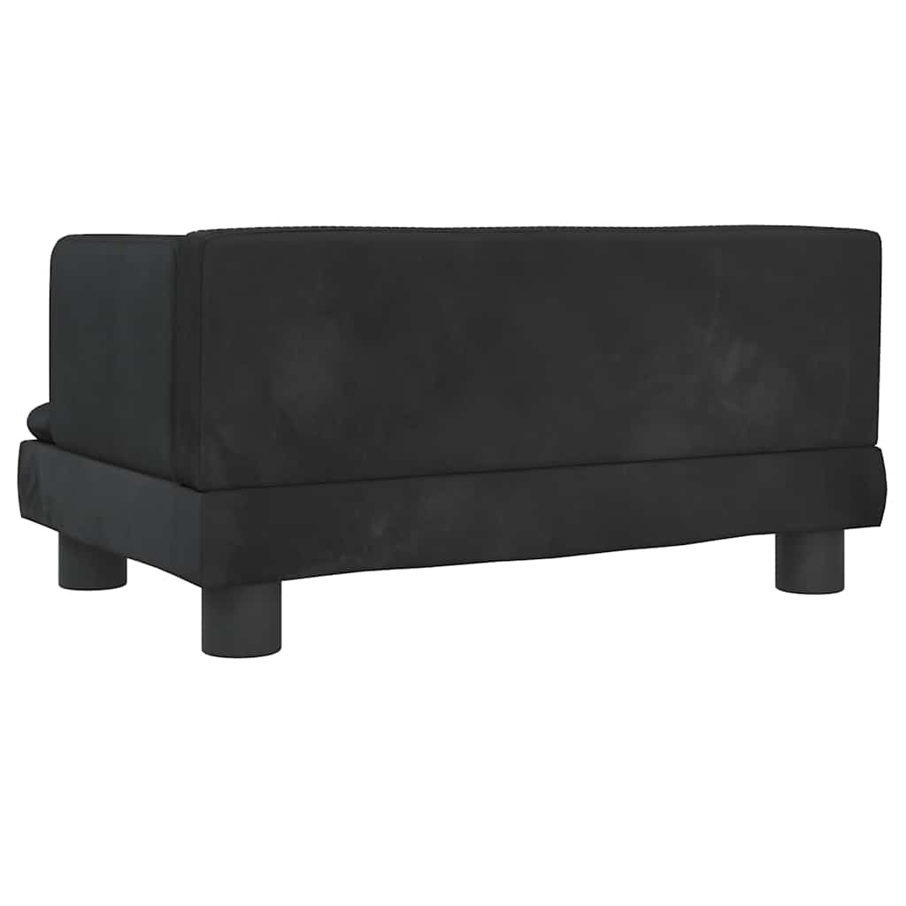 Krevet za pse crni 60 x 40 x 30 cm baršunasti