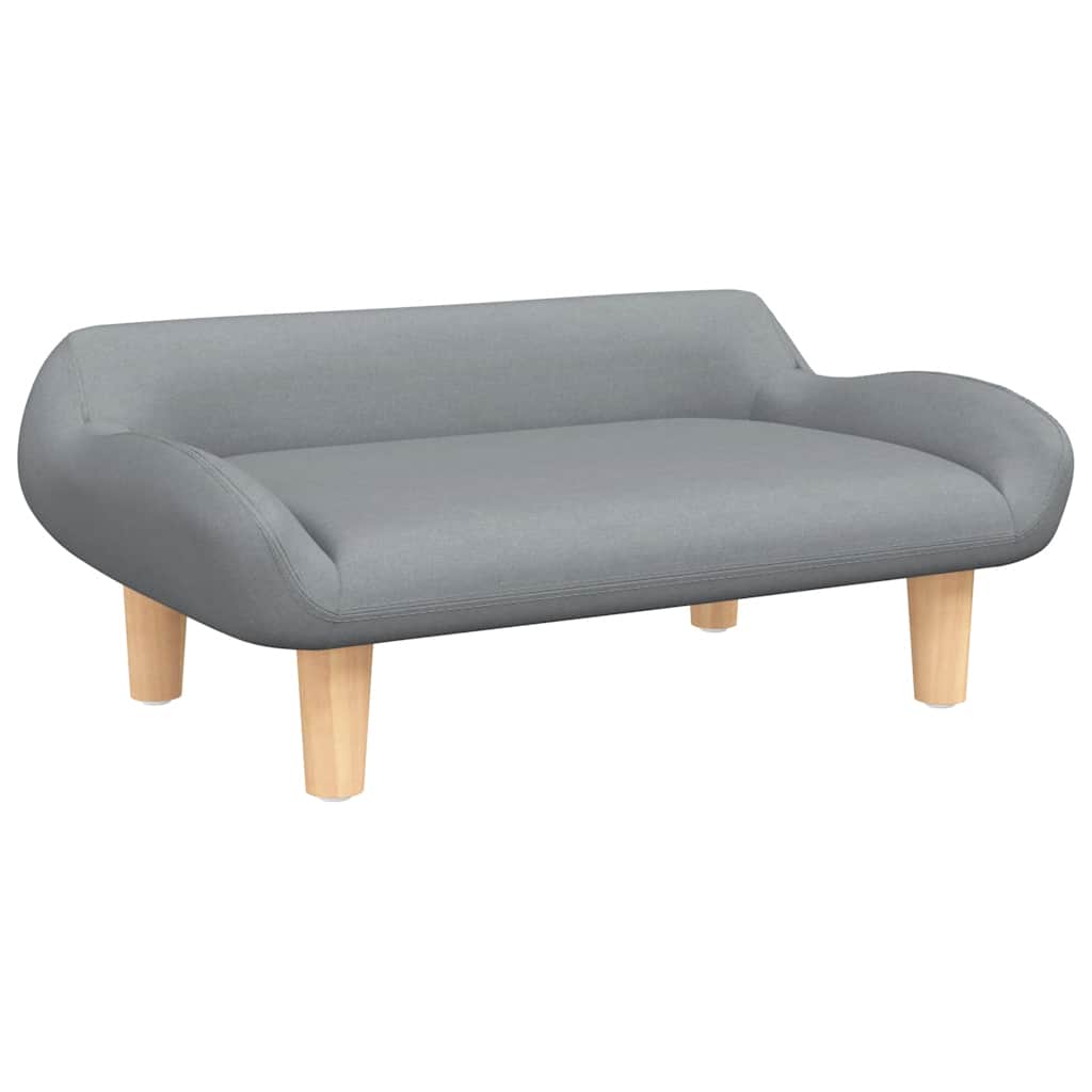 Krevet za pse svjetlosivi 70x40x24 cm od tkanine