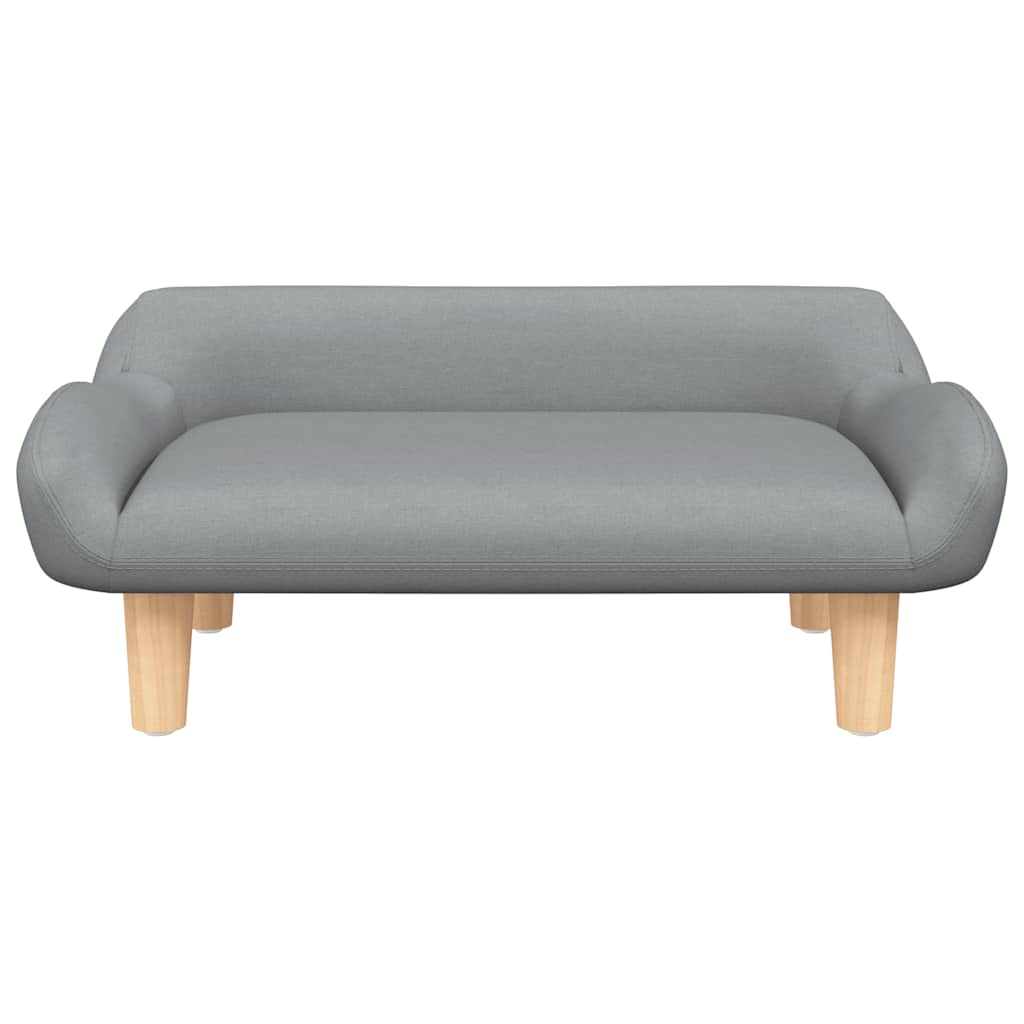 Krevet za pse svjetlosivi 70x40x24 cm od tkanine
