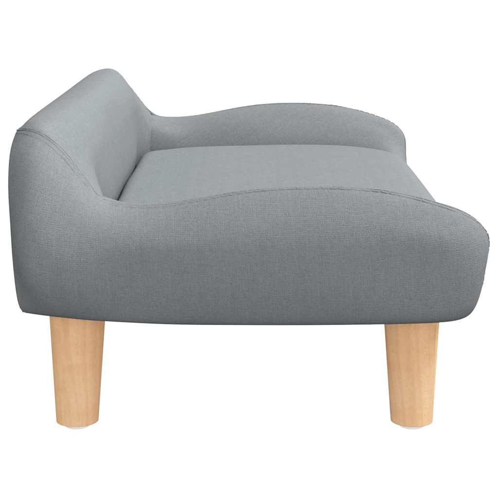 Krevet za pse svjetlosivi 70x40x24 cm od tkanine