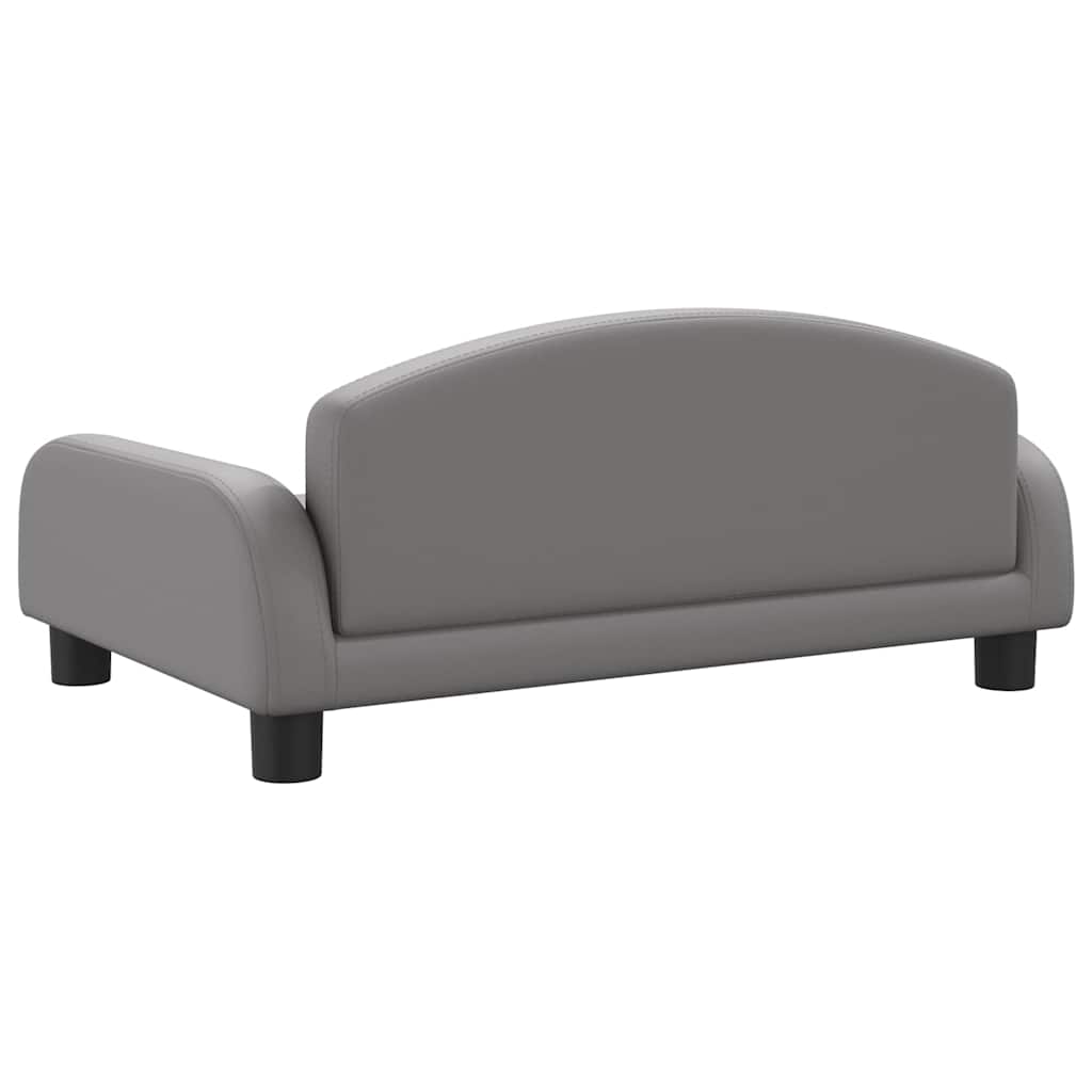 Krevet za pse sivo 70 x 45 x 30 cm od umjetne kože