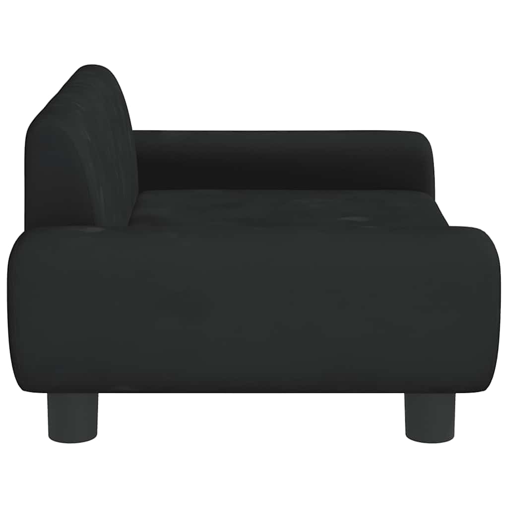 Krevet za pse crna 70 x 45 x 33 cm baršunasti